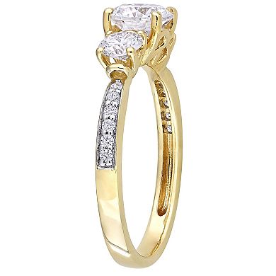 Stella Grace 10k Gold Lab-Created Moissanite 3-Stone Engagement Ring