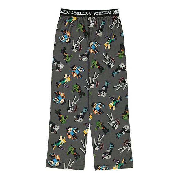 Boys 4 16 Minecraft Trouble Mobs Pajama Pants