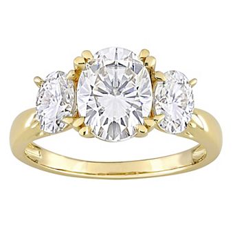 Stella Grace 10k Gold Lab-Created Moissanite 3-Stone Engagement Ring