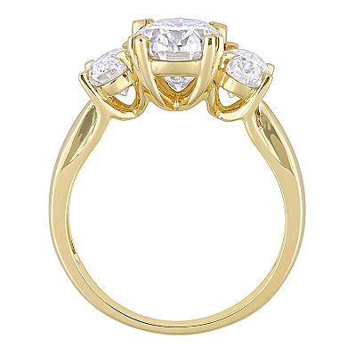 Stella Grace 10k Gold Lab-Created Moissanite 3-Stone Engagement Ring