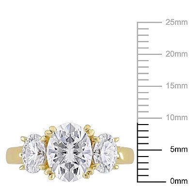 Stella Grace 10k Gold Lab-Created Moissanite 3-Stone Engagement Ring
