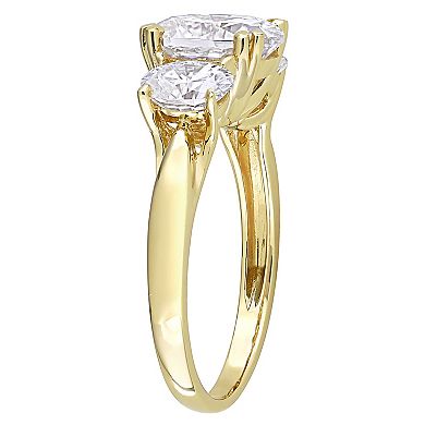 Stella Grace 10k Gold Lab-Created Moissanite 3-Stone Engagement Ring