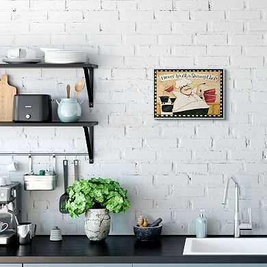 Stupell Home Decor Never Trust a Skinny Chef with Happy Cook Phrase Wall Art