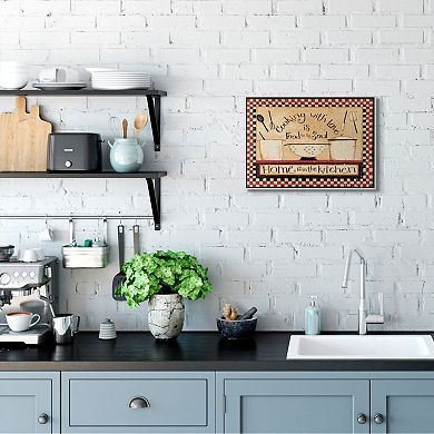 Stupell Home Decor Cooking With Love Traditional Family Kitchen Phrase Wall Art