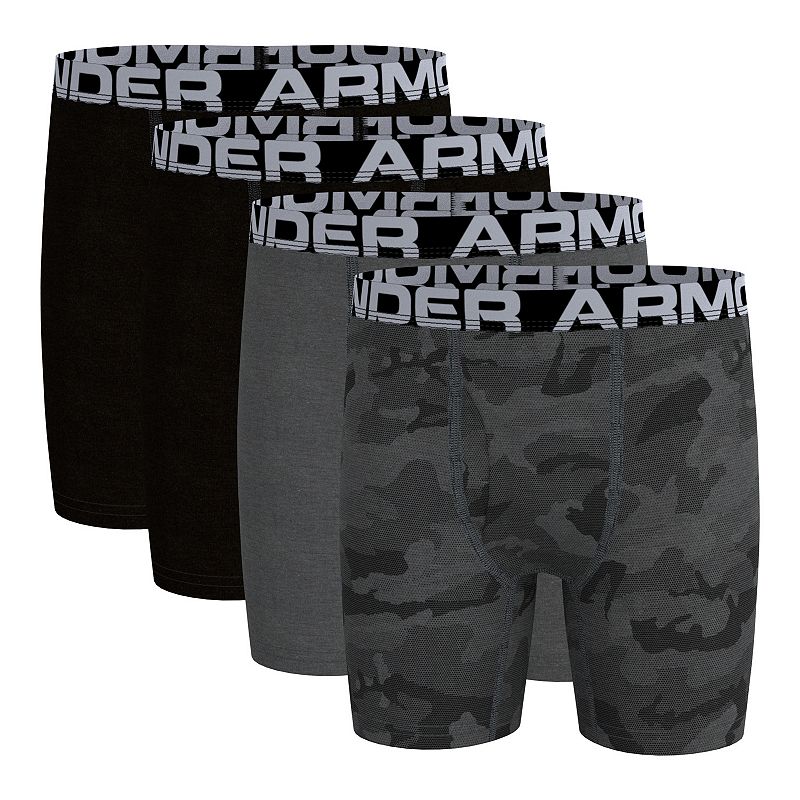 Under Armour Kids' 4-Pack HeatGear® Boxer Briefs in Assorted at Nordstrom