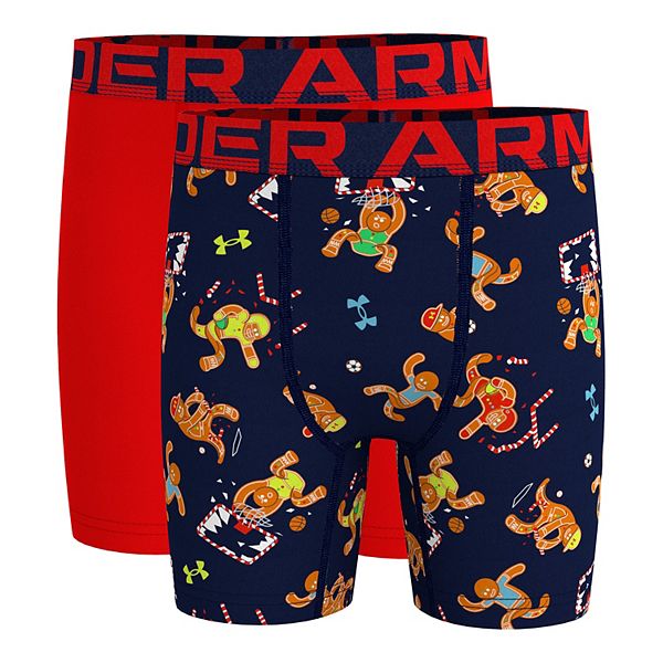 Boys 8-20 Under Armour 2-Pack Holiday Boxer Set