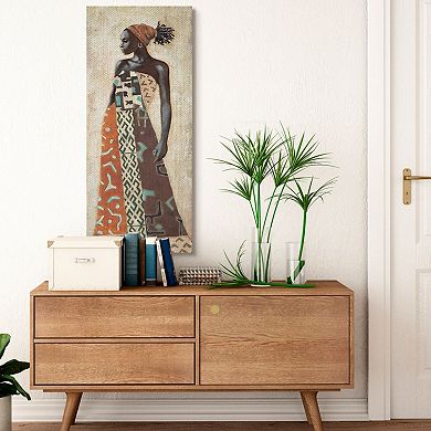 Stupell Home Decor Elegant Female Figure with Intricate Patterned Dress Wall Art