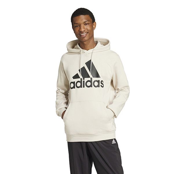 Men's adidas Essential Big Logo Fleece Hoodie Color: Alumina Size: XXL