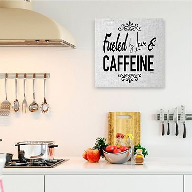 Stupell Home Decor Fueled by Love and Caffeine Phrase Minimal Chic Frameless Wall Art