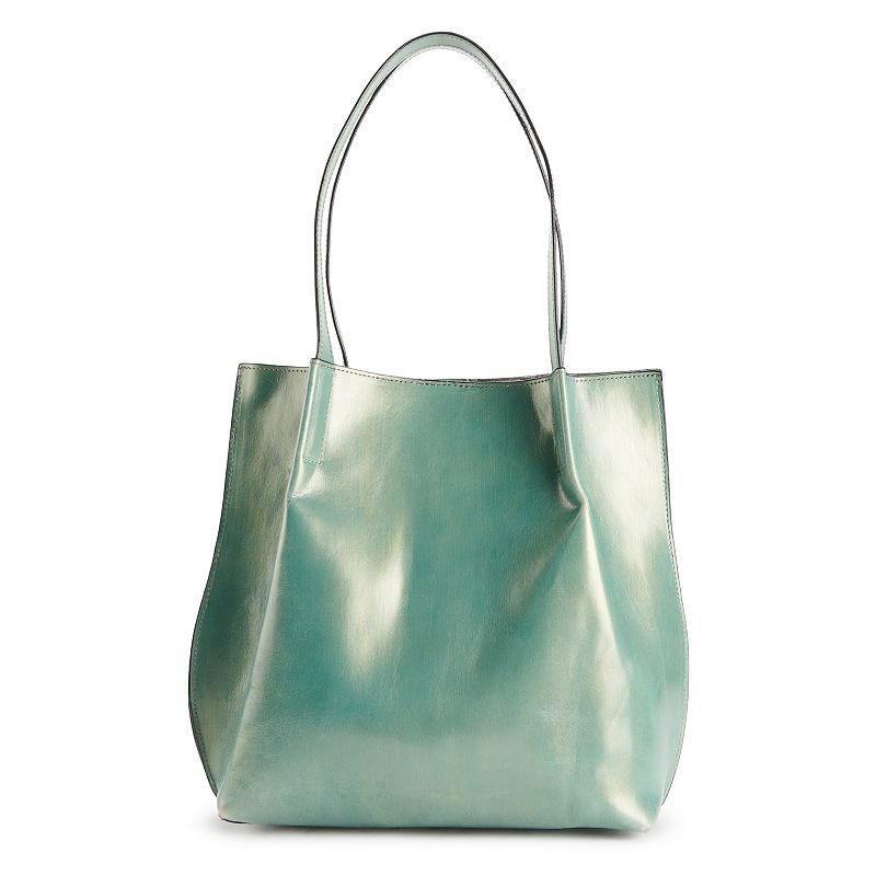 18282394 AmeriLeather Rikki Leather Handbag, Turquoise/Blue sku 18282394