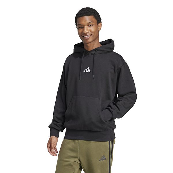 Men's adidas Feel Cozy Pullover Fleece Hoodie - Black (L)