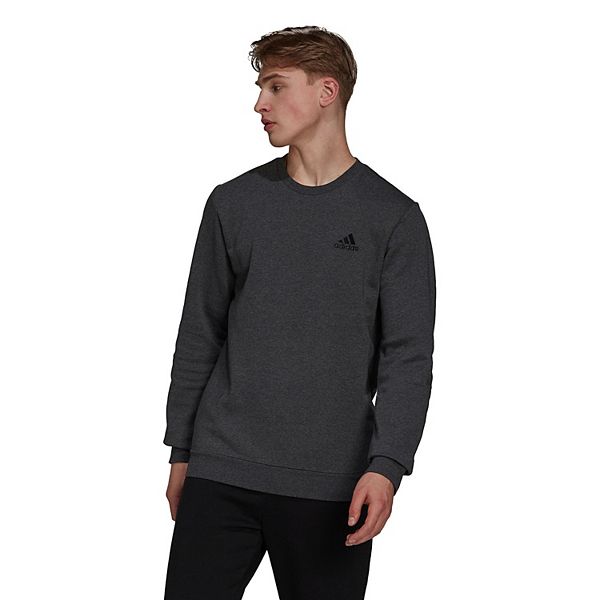 Men's adidas Feel Cozy Fleece Sweatshirt - Dark Gray Heather (S)