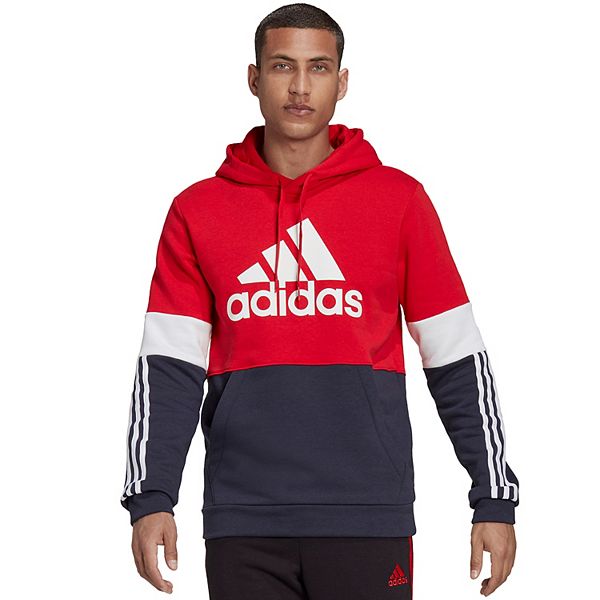 Men s adidas Essentials Colorblock Fleece Hoodie