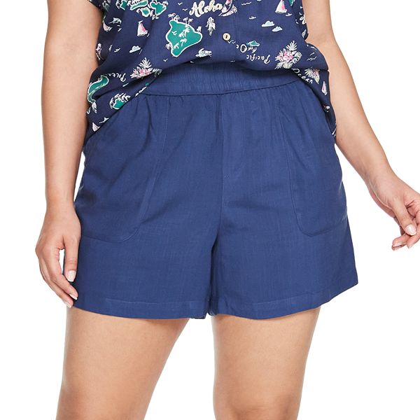 kohls womens pull on shorts