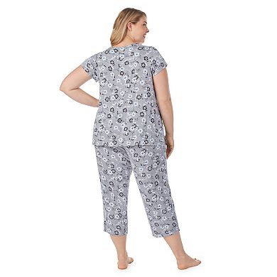 Plus Size Croft & Barrow® Short Sleeve Pajama Top & Pajama Capri Pants Set