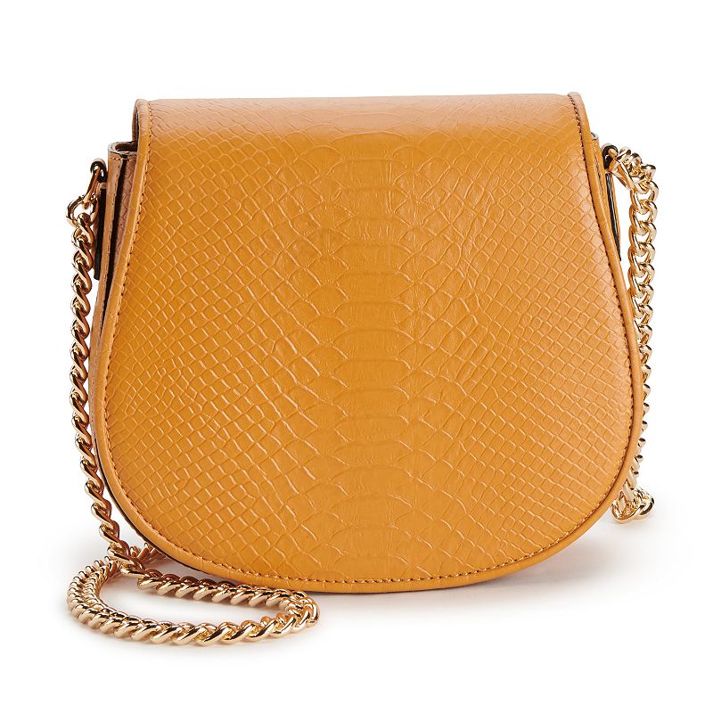 AmeriLeather Alaina Leather Crossbody Bag, Orange