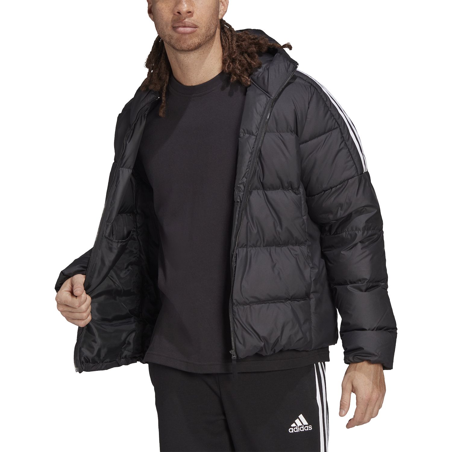 adidas men's coats & jackets with zipper with hood