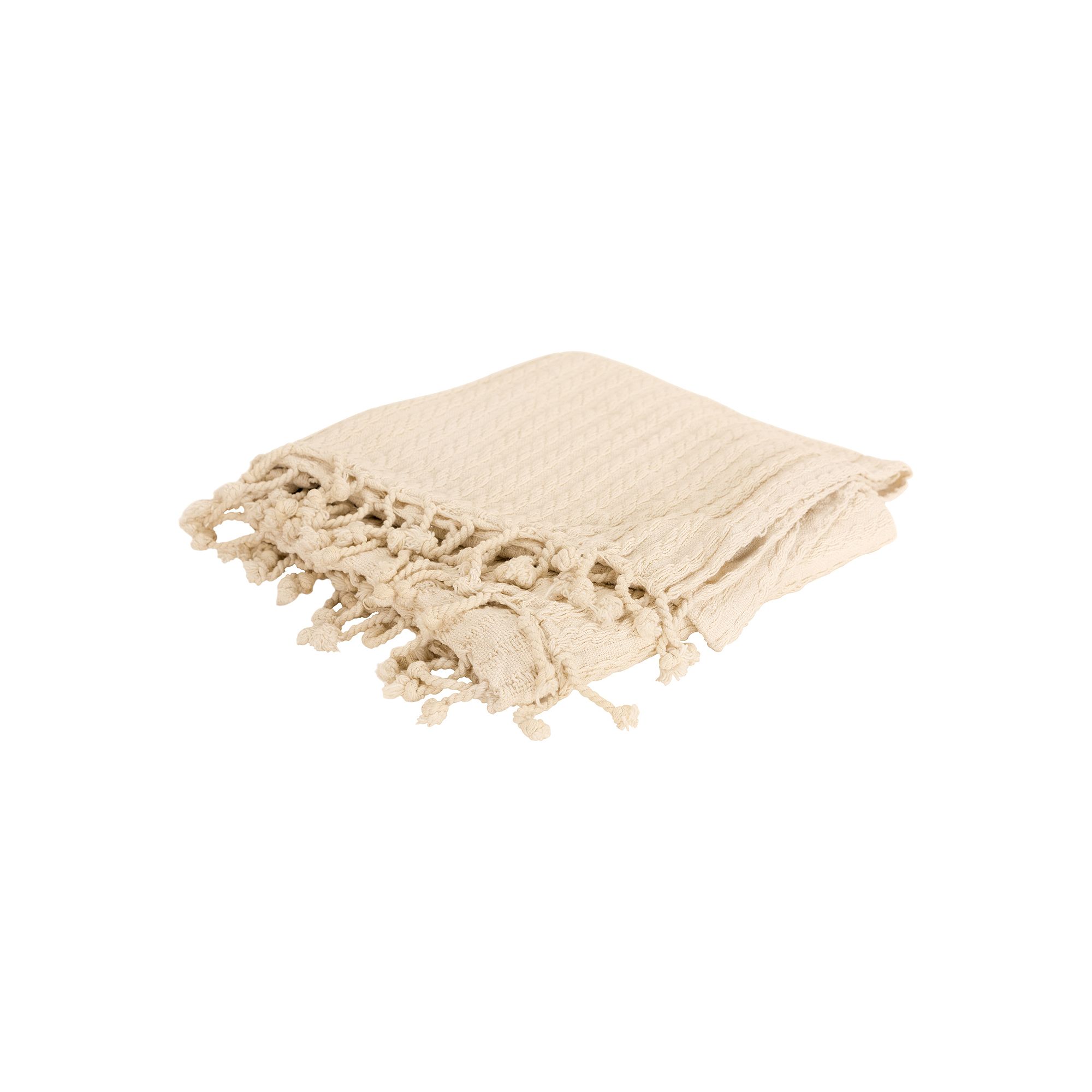 Rizzy Home Cindy Throw, Ivory