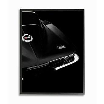 Stupell Home Decor Vintage Sports Car Photo Black Framed Wall Art