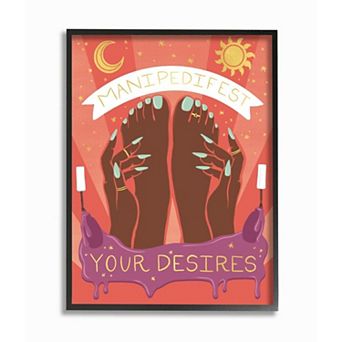 Stupell Home Decor Manipedifest Black Framed Wall Art