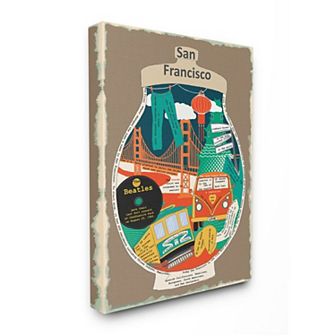 Stupell Home Decor San Francisco Collage Canvas Wall Art