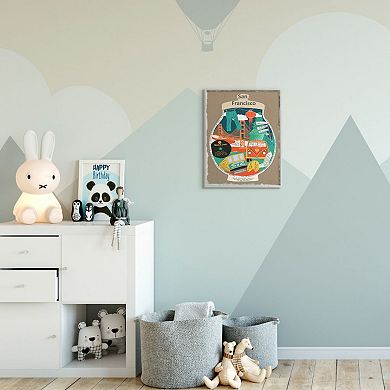 Stupell Home Decor San Francisco Collage Gray Framed Wall Art