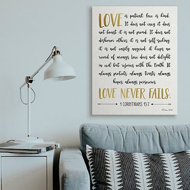 Stupell Home Decor Love Is Patient Canvas Wall Art