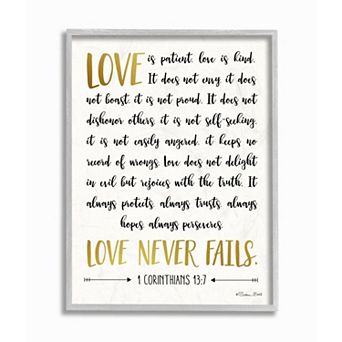 Stupell Home Decor Love Is Patient Gray Framed Wall Art