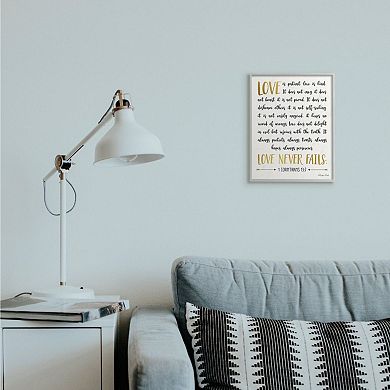 Stupell Home Decor Love Is Patient Gray Framed Wall Art