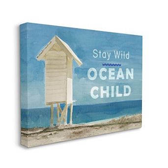 Stupell Home Decor Stay Wild Ocean Child Canvas Wall Art