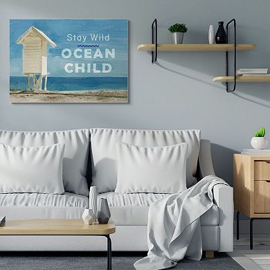 Stupell Home Decor Stay Wild Ocean Child Canvas Wall Art