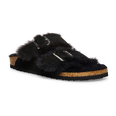 madden girl Butterfly Women s Faux Fur Slide Sandals