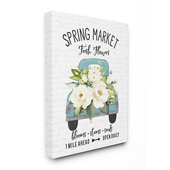 Stupell Home Decor Spring Market Truck Canvas Wall Art