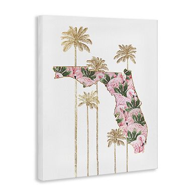 Stupell Home Decor Flamingo Florida Canvas Wall Art