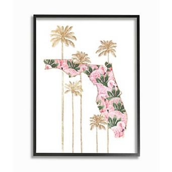 Stupell Home Decor Flamingo Florida Framed Wall Art