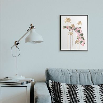 Stupell Home Decor Flamingo Florida Framed Wall Art