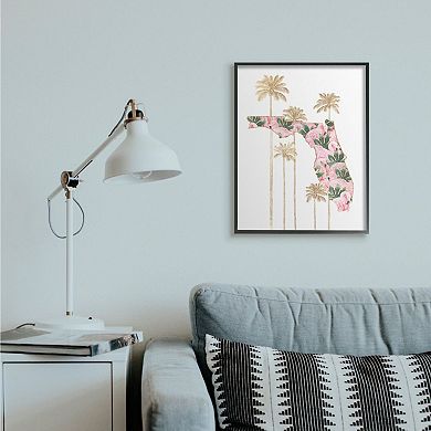 Stupell Home Decor Flamingo Florida Framed Wall Art