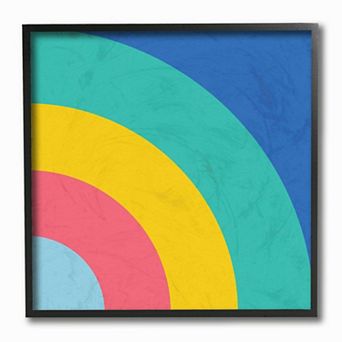Stupell Home Decor Color Block Rainbow Framed Wall Art