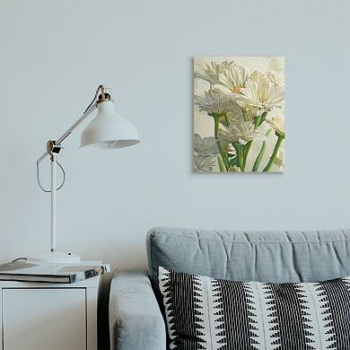Stupell Home Decor Study of White Daisy Petals Spring Florals Canvas Wall Art