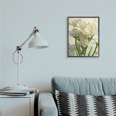 Stupell Home Decor Study of White Daisy Petals Spring Florals Framed Wall Art