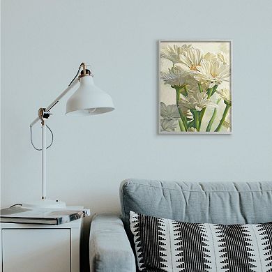 Stupell Home Decor Study of White Daisy Petals Spring Florals Framed Wall Art