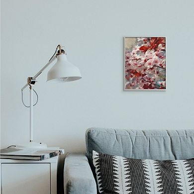 Stupell Home Decor Beautiful Flower Blossoms on Tree Branches Pink Red Framed Wall Art