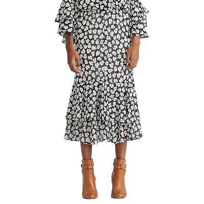 chaps midi dress Chaps Women's Peasant Midi Dress, Size: Medium, Purple
