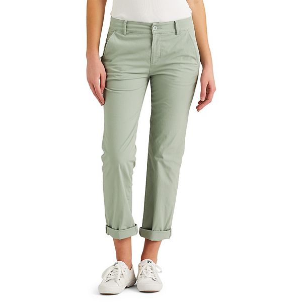 Women's Chaps Straight-Leg Cuffed Capri Pants