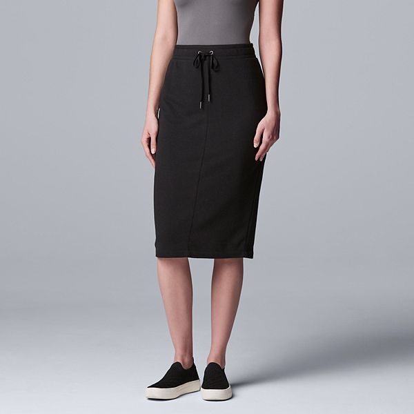 Kohls black shop midi skirt