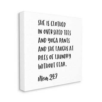 Stupell Home Decor The Psalm of Mom Phrase Faith Inspired Humor Canvas Wall Art