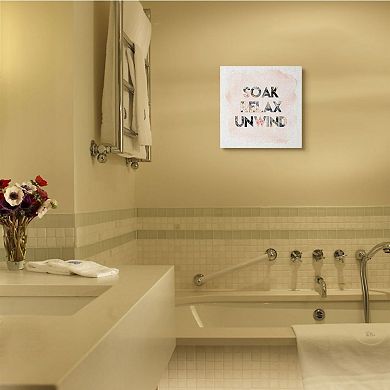 Stupell Home Decor Sox Relax Unwind in Floral Typography Wall Art