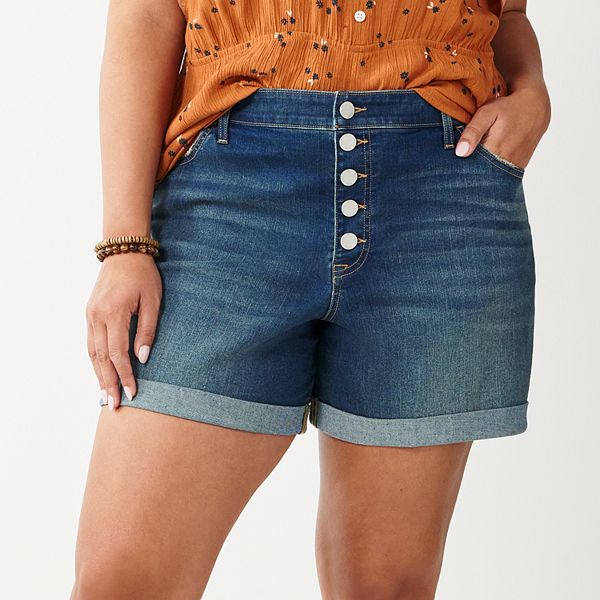 Kohls womens jean sales shorts