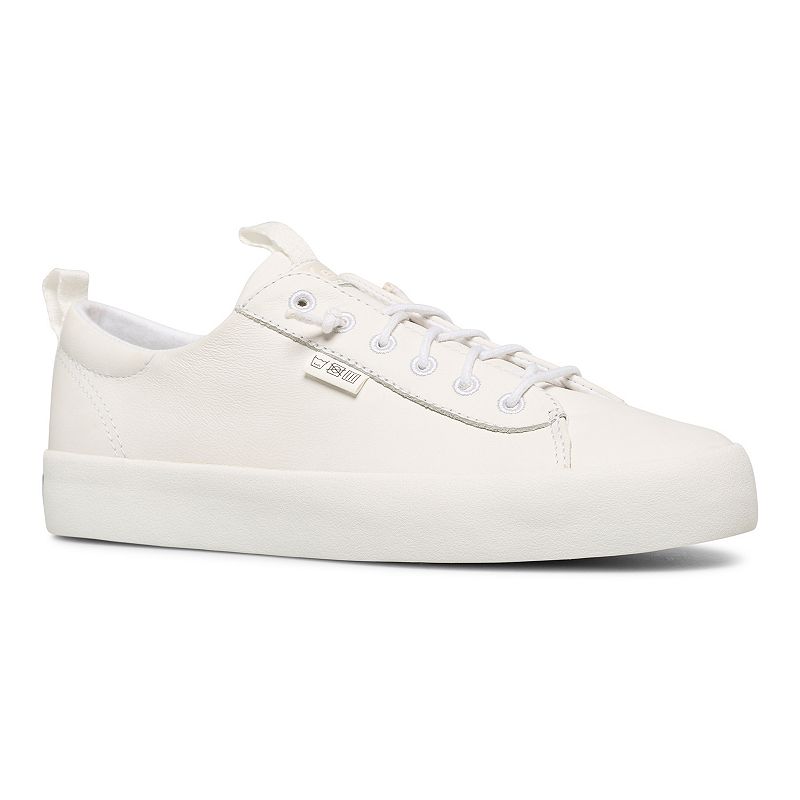 Keds® Kickback Leather Sneaker in White ,Size 8.5