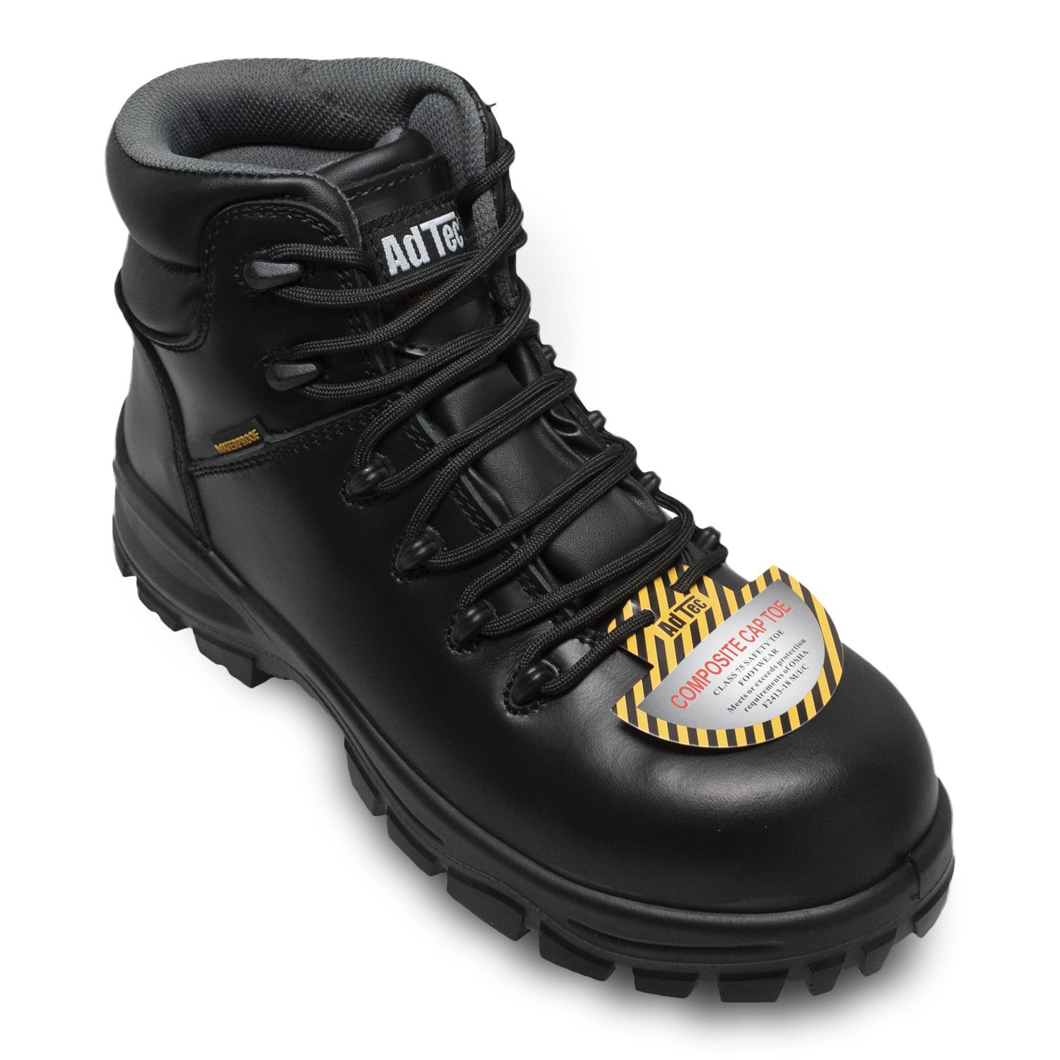 women's black composite toe work boots